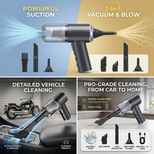 BlitzClean Pro — Pocket-Sized Power Vacuum